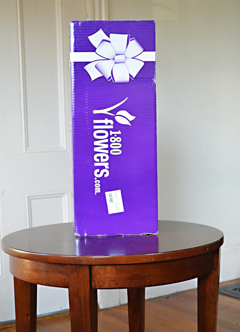 A 1800Flowers.com gift box just brought inside the house. Photo: © TNG