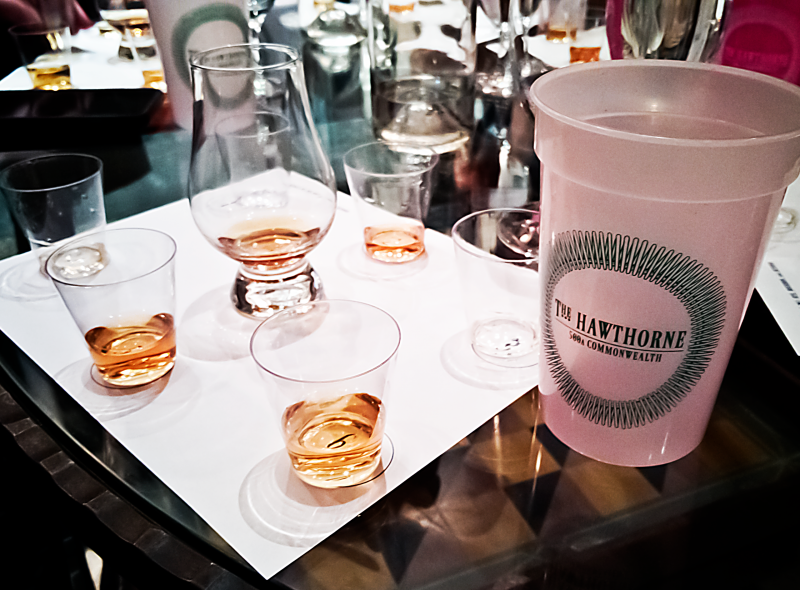 Sampling whiskey at The Hawthorne. Photo: Josh Begleiter.